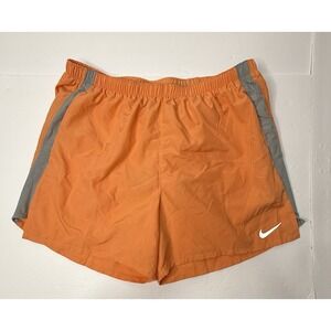 Nike Men's Size XL Challenger Brief-Lined Running Shorts Orange Trance Light New